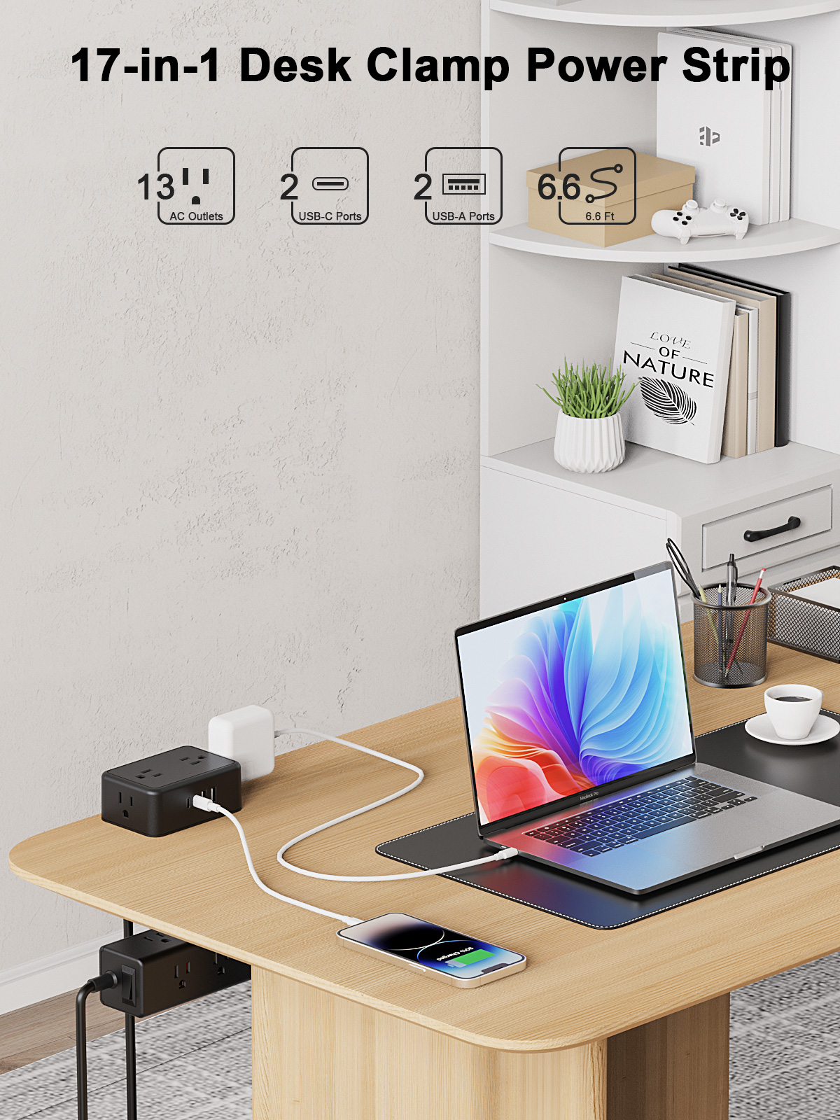 desk clamp power strip​