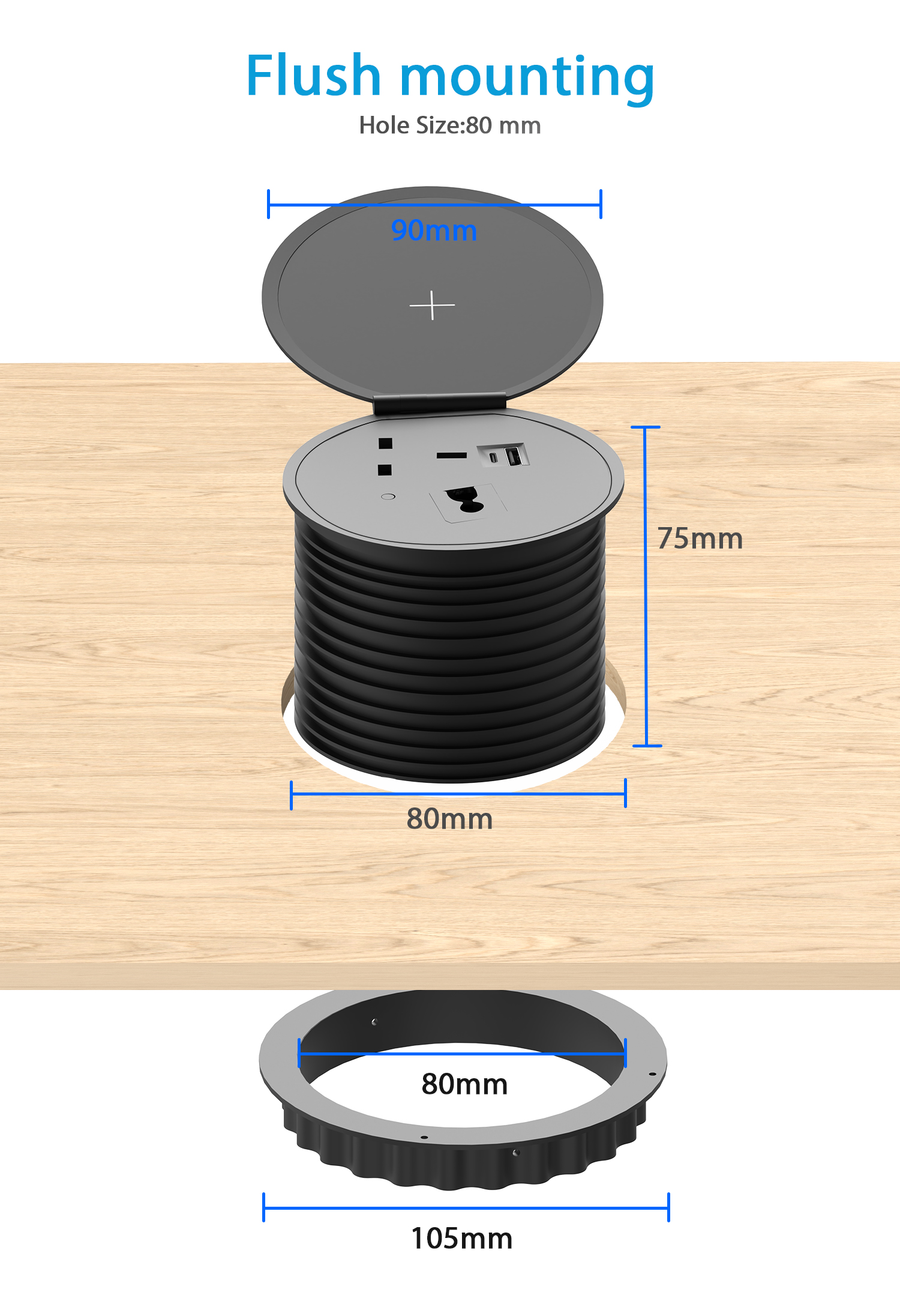 Desk Power Grommet