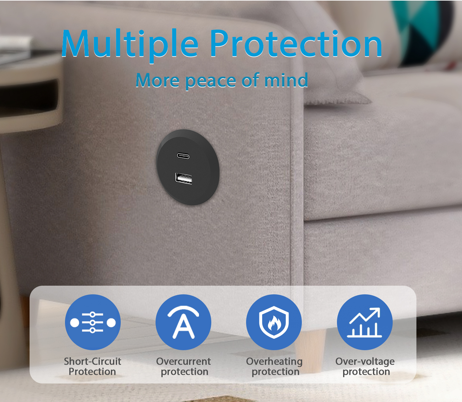 Desk Power Grommet Socket