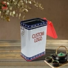Factory Customized High Quality Metal Tin Food Grade Rectangular Tea Box Airtight Coffee Container Hinged Metal Gift Tin