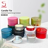 Custom Printing Empty Food Grade Aluminium Jar Round Metal Box Packaging Container Small Scented Candle Tin Can With Lid