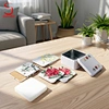 Durable metal coaster with anti-slip base, rustproof and reusable. Ideal for cups, mugs and home decor. Sturdy metal drink coaster for kitchen, bar and office use.