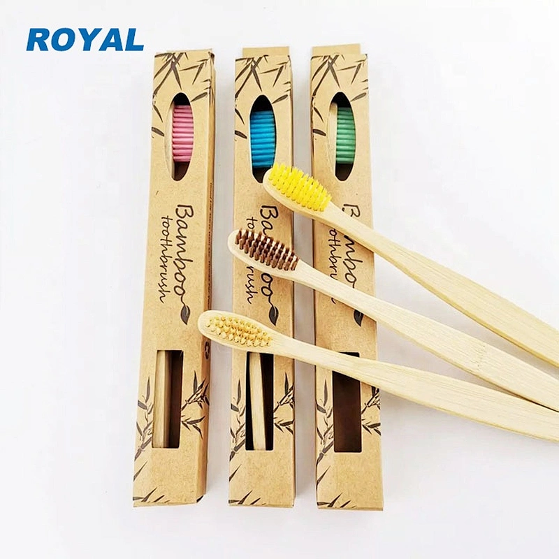 soft bristle bamboo toothbrush with customized logo