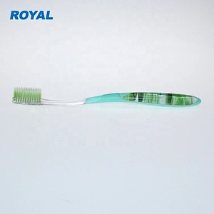 PETG transparent handle toothbrush with oem printing