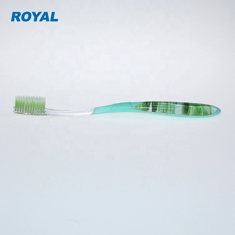 PETG transparent handle toothbrush with oem printing