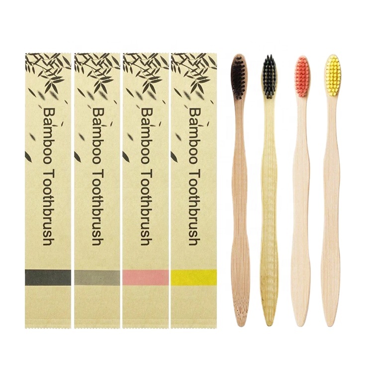 Bamboo Toothbrush Standard Classic Soft Individually Kraft Box packing