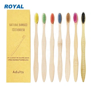 oral hygiene bamboo toothbrush with soft bristle