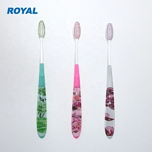 PETG transparent handle toothbrush with oem printing
