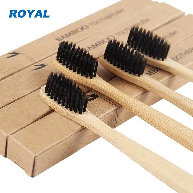 soft bristle bamboo toothbrush with customized logo