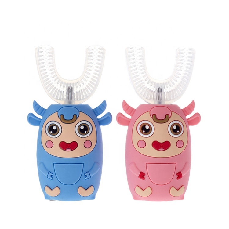 360 Degree Automatic Silicone Kids Electric U Shaped Toothbrush