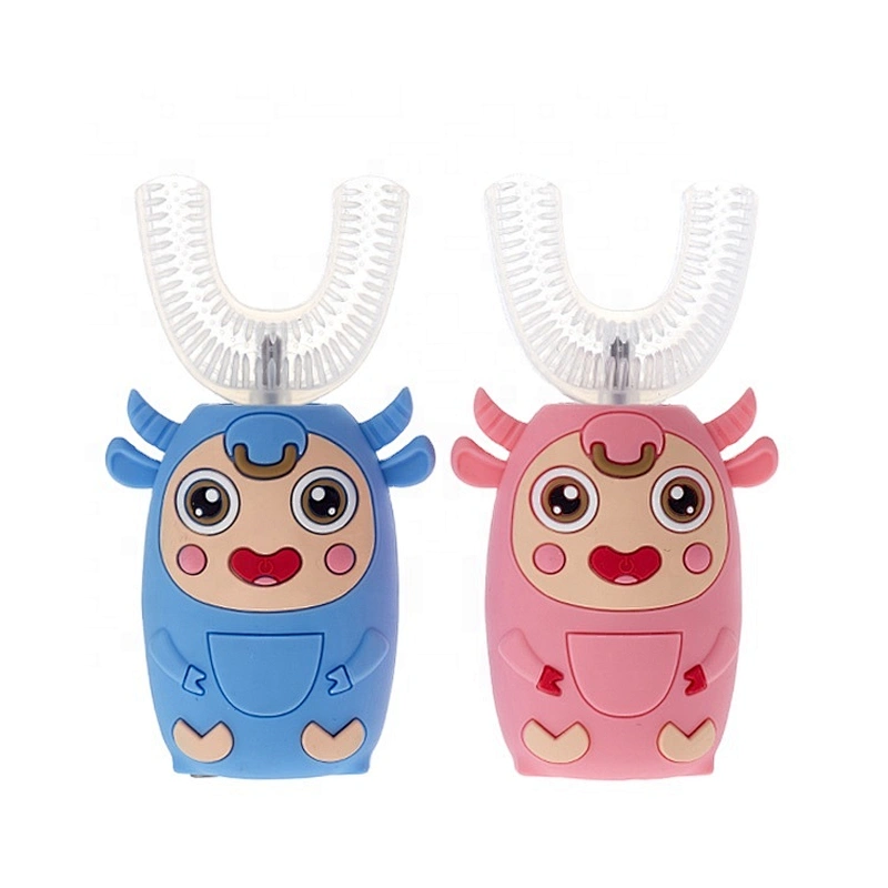 360 Degree Automatic Silicone Kids Electric U Shaped Toothbrush