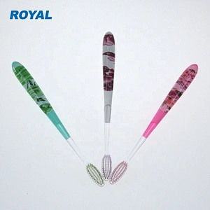 PETG transparent handle toothbrush with oem printing