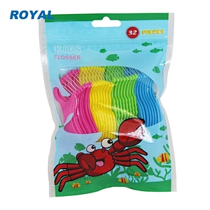 Kid animal design daily flossers disposable dental floss picks