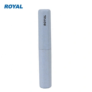 Biodegradable charcoal bristles wheat straw toothbrush with portable case