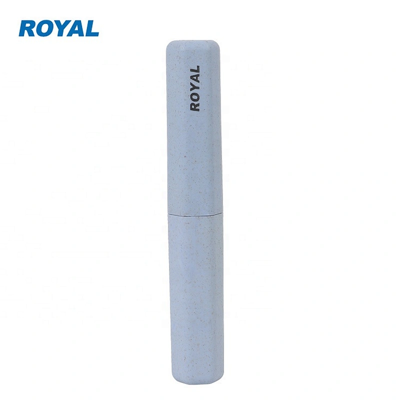 Biodegradable charcoal bristles wheat straw toothbrush with portable case