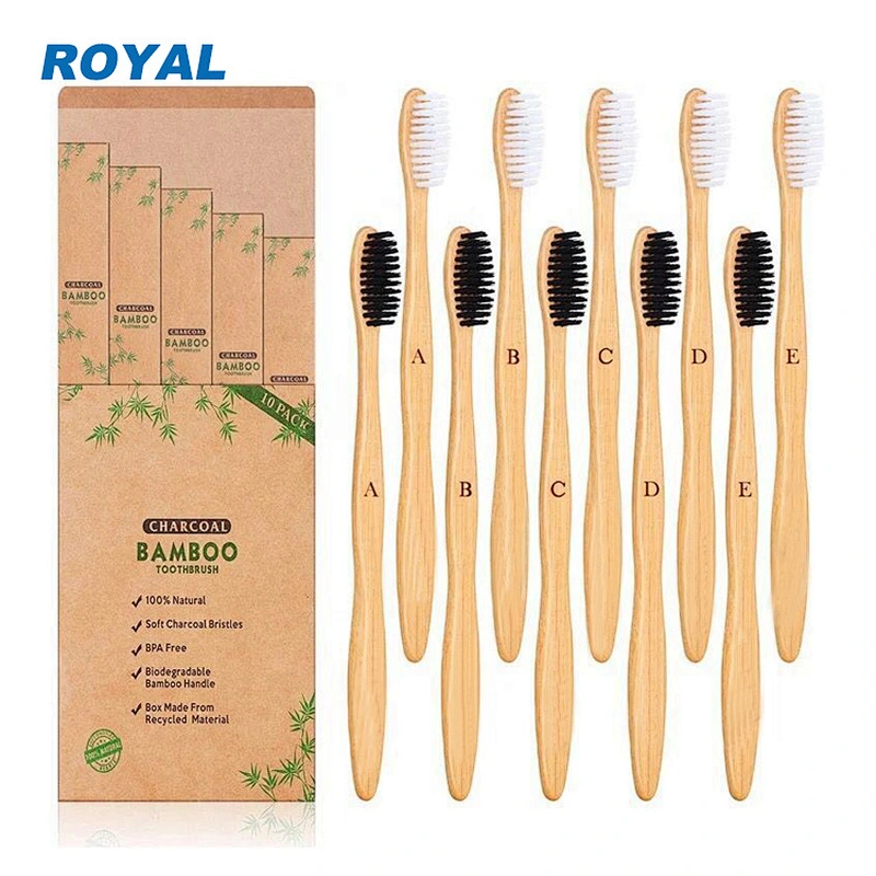4 pack Biodegradable Vegan gift Organic Bamboo Toothbrush
