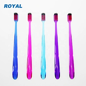 Clear PETG handle home use toothbrush with soft bristles