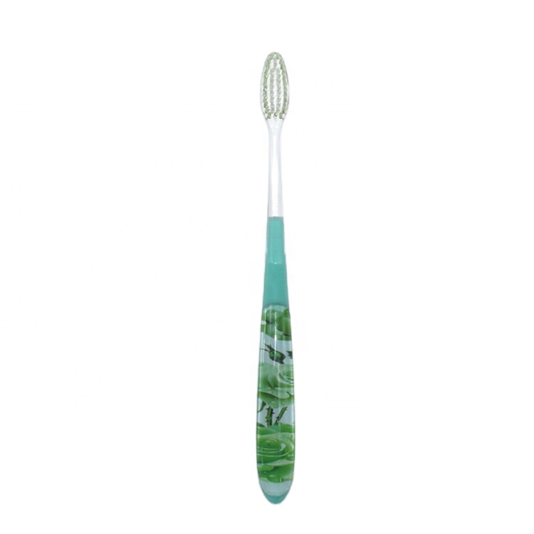 PETG transparent handle toothbrush with oem printing