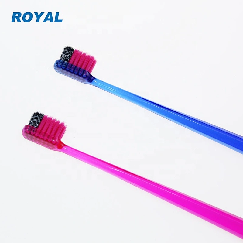 Clear PETG handle home use toothbrush with soft bristles