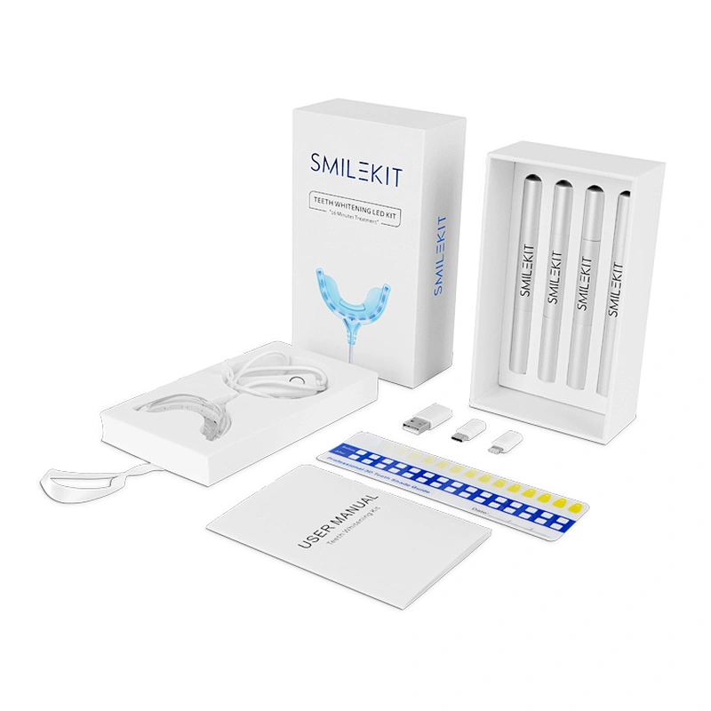 hot sale CE approved teeth bleaching system teeth whitening home kits led light kit private logo