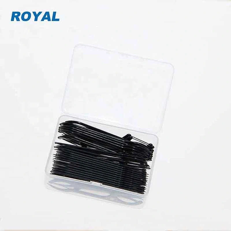 charcoal floss picks in dental floss box