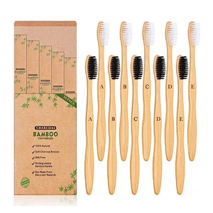 soft bristle bamboo toothbrush with customized logo