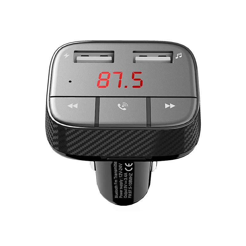 2019 new arrival car fm transmitter with bluetooth car mp3 music player support AUX IN function