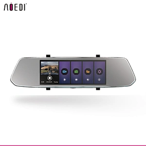 Car Rear Mirror Cam with 7 inch Touch Screen with Car DVR Car Dash Camera Recorder