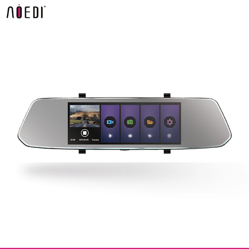 Car Rear Mirror Cam with 7 inch Touch Screen with Car DVR Car Dash Camera Recorder