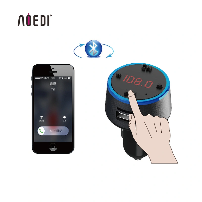 Latest FM transmitter radio adapter car kit support U disk & TF Card Lossless Music Player