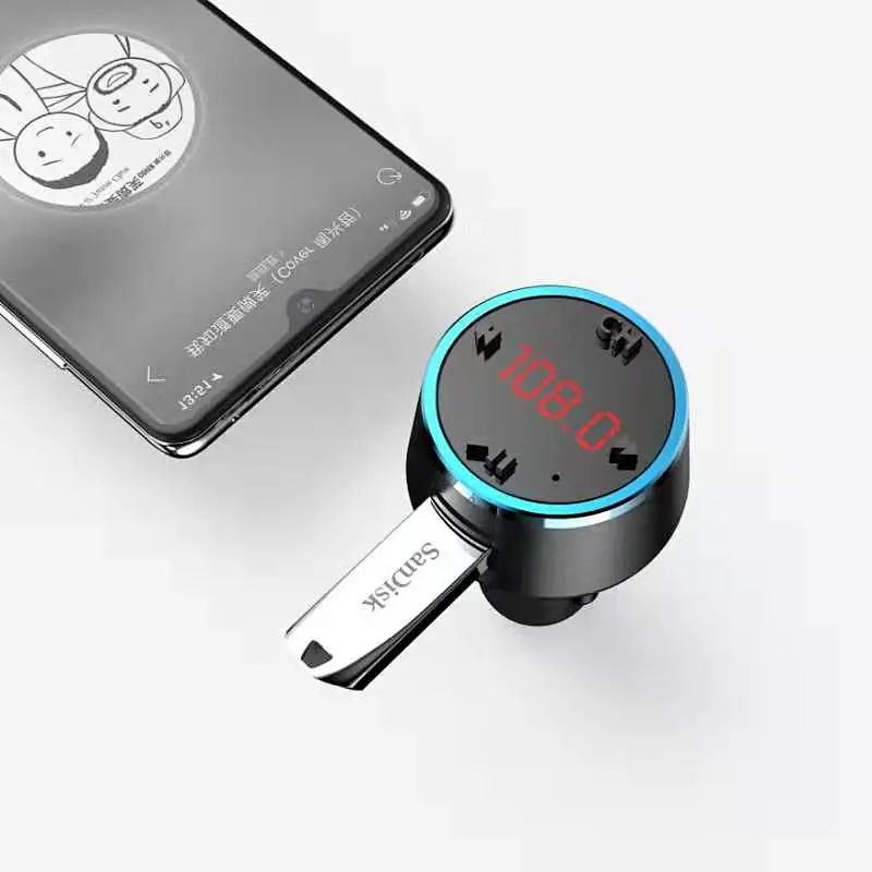Newest Car Charger Bluetooth Mp3 Player Hands-Free Call Wireless Fm Transmitter Radio Adapter