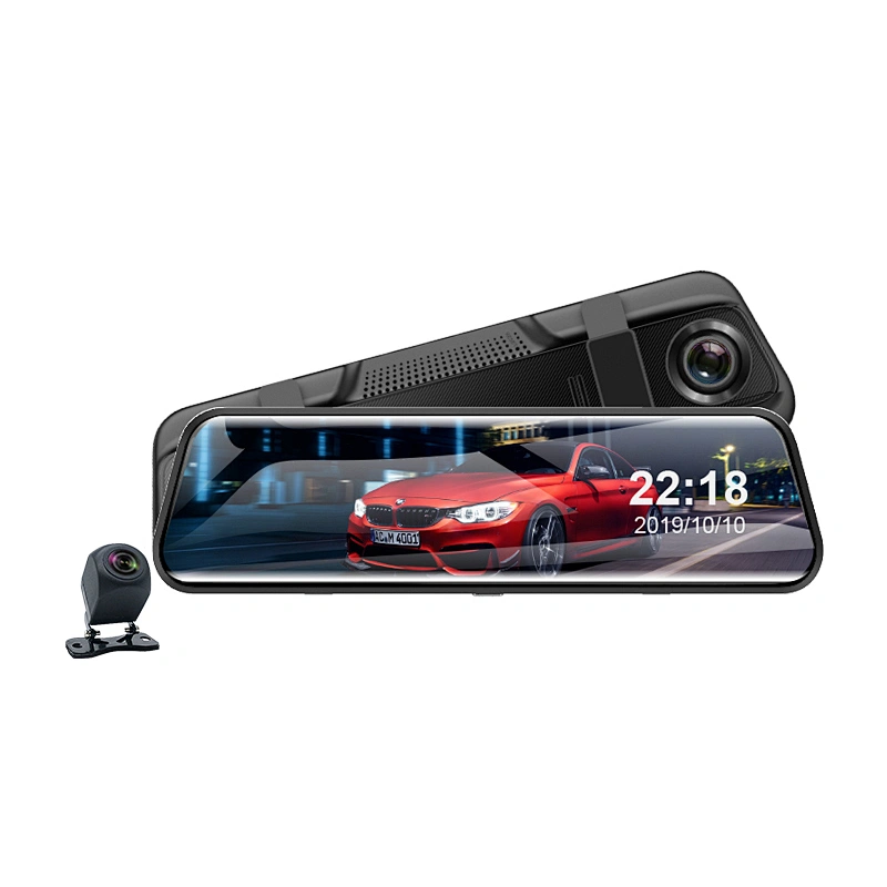 9.35 inch mirror dvr recorder car black box with dual 1080p dash cam and GPS WIFI function