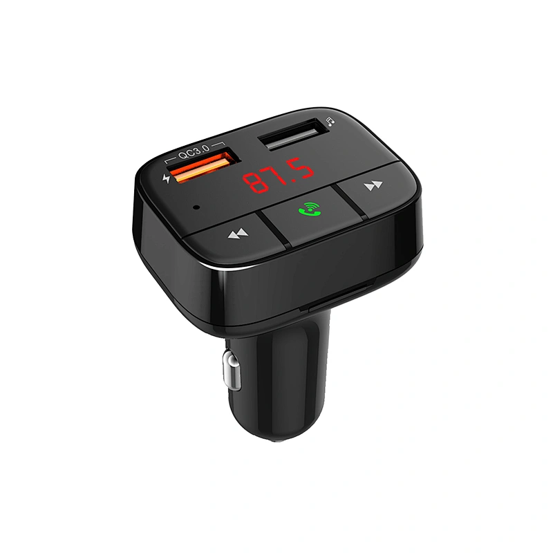 2019 new arrival car fm transmitter with bluetooth car mp3 music player support AUX IN function