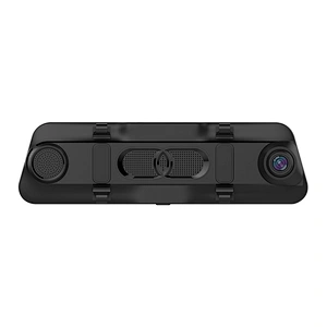 9.66 inch mirror dvr recorder car black box with dual 1080p dash cam and support 64GB micro SD card