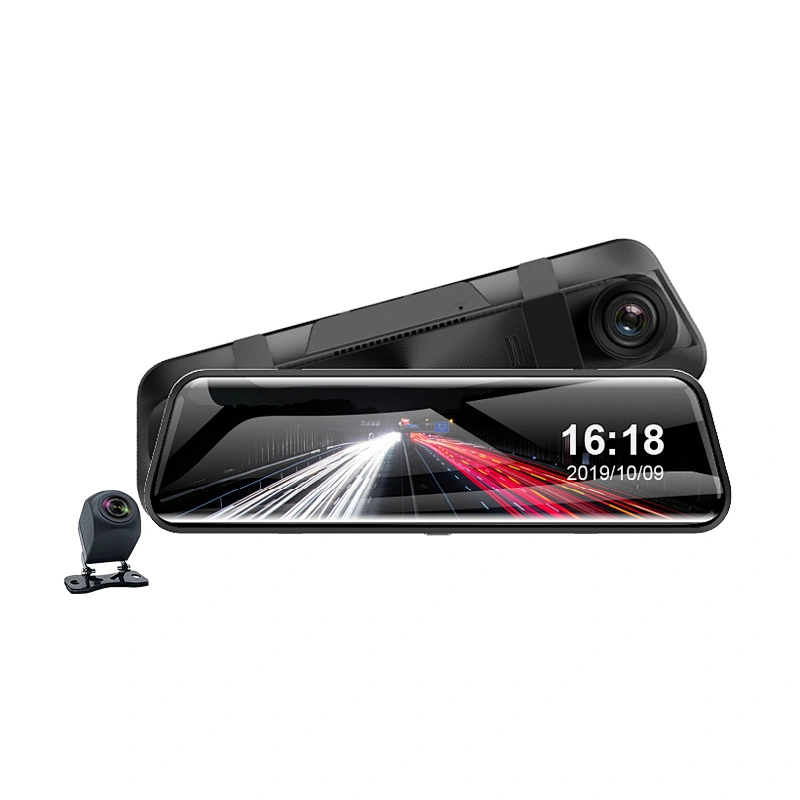 Dual Lens  Car Auto DVR Rearview Mirror Car camera Dash Cam Recorder support 128GB SD card