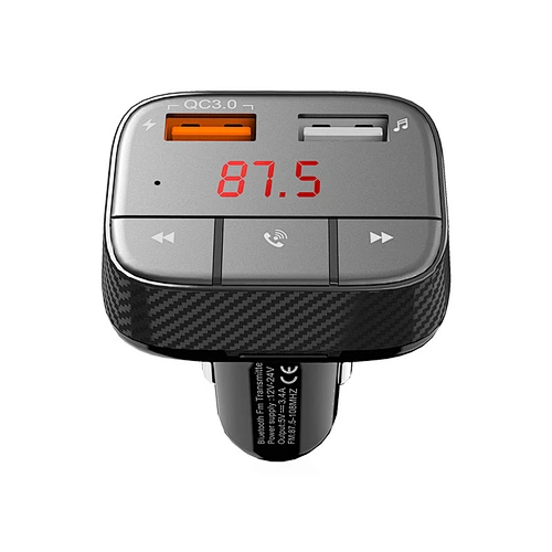 2019 new arrival car fm transmitter with bluetooth car mp3 music player support AUX IN function