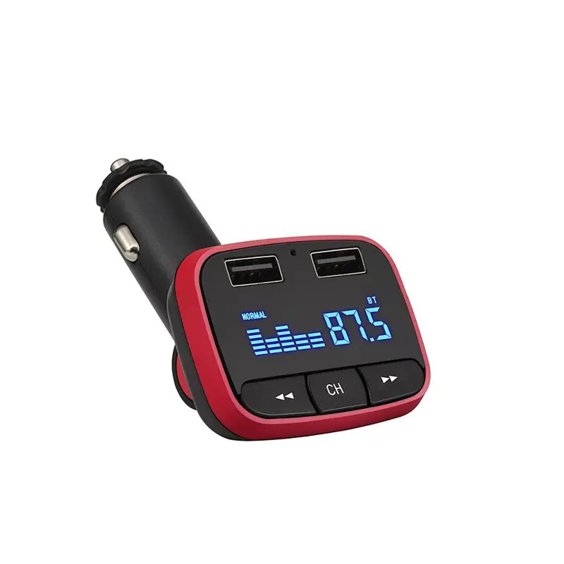 Aoedi new arrival bluetooth handsfree car fm transmitter car mp3 music player portable charger for phone with display