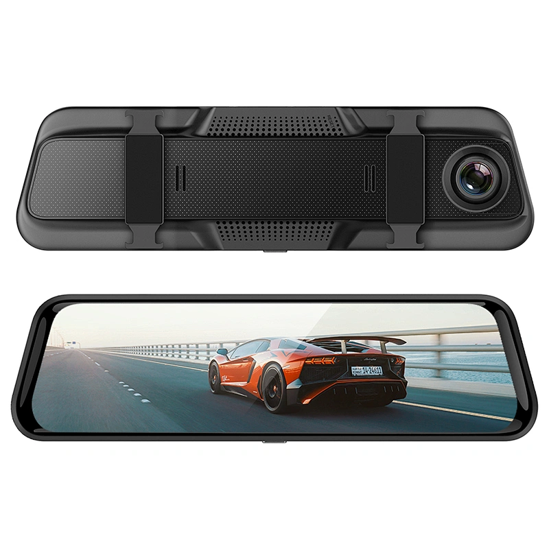 Dual Lens FHD 1080P Car DVR 9.66  inch IPS touch screen Displa Car Rearview Mirror Recorder