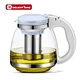glass flower tea pot