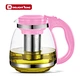 glass flower tea pot
