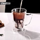 insulated glass coffee mug