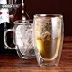 double wall beer glass cup