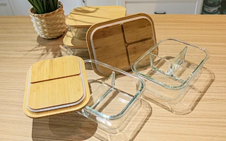bamboo container with lid