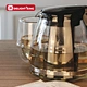 glass tea pot with infuser