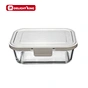 stainless steel lid glass container