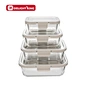 stainless steel lid glass container