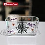 glass container with decal
