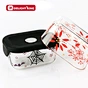 glass container with decal