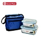 Value pack 2pcs glass food storage containers set food grade pp lid lunch bag set