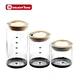 High quality heat resistant glass storage jars with BPA free lock lid watertight dustproof glass storage bottles